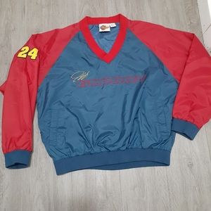 Vintage Jeff Gordon Nascar Embroidered Pullover Windbreaker size M
